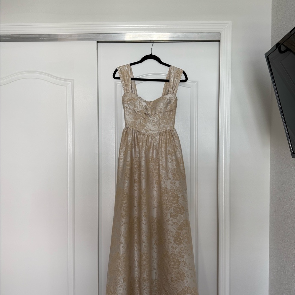 Azazie Atelier Runa Vintage Champagne Maxi Dress in Vintage Champagne